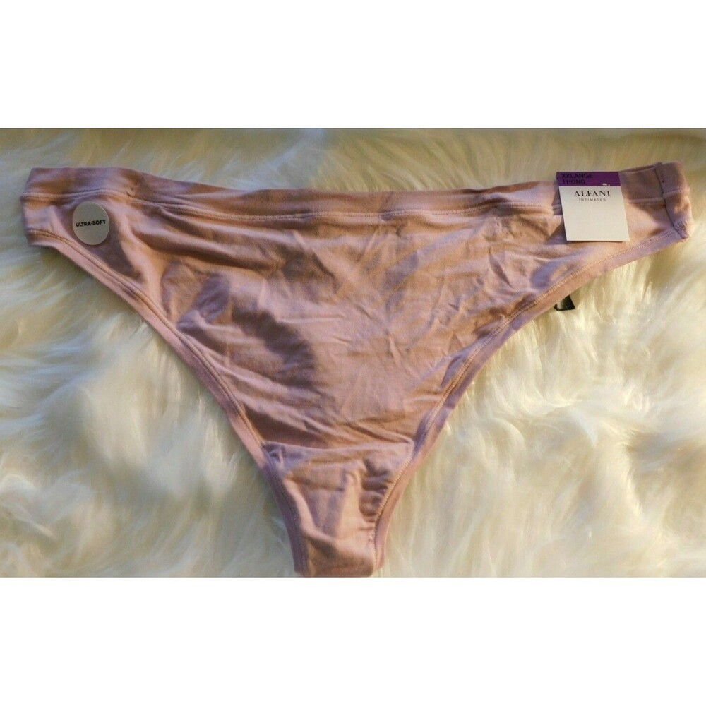 Alfani Women's Thong Panties Pink Size XXLarge Panty New